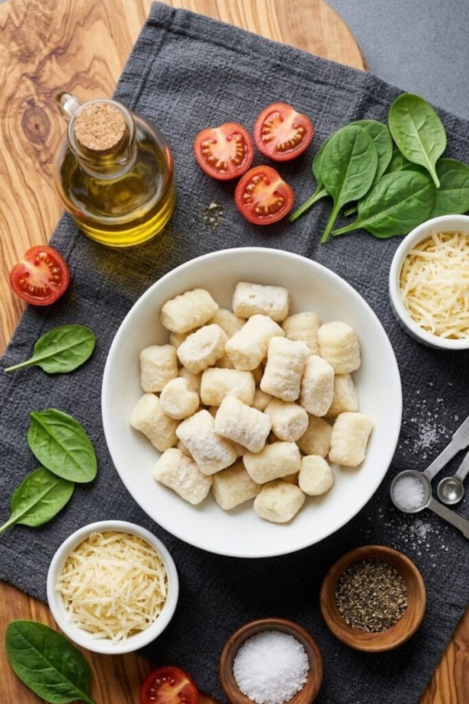 Trader Joe's Cauliflower Gnocchi with Spinach