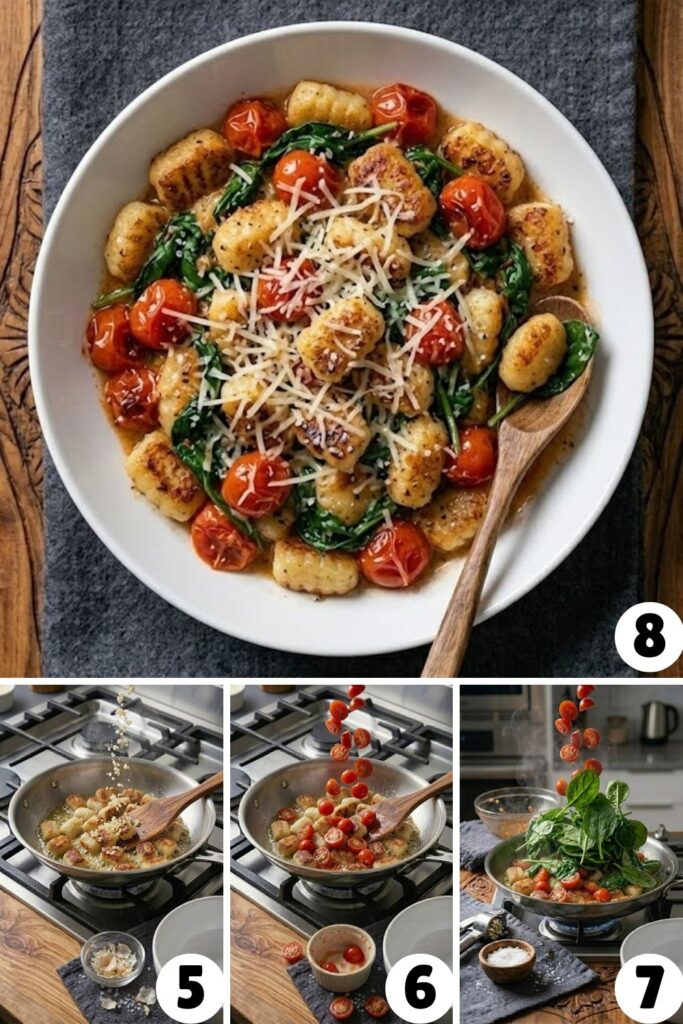 Trader Joe's Cauliflower Gnocchi with Spinach