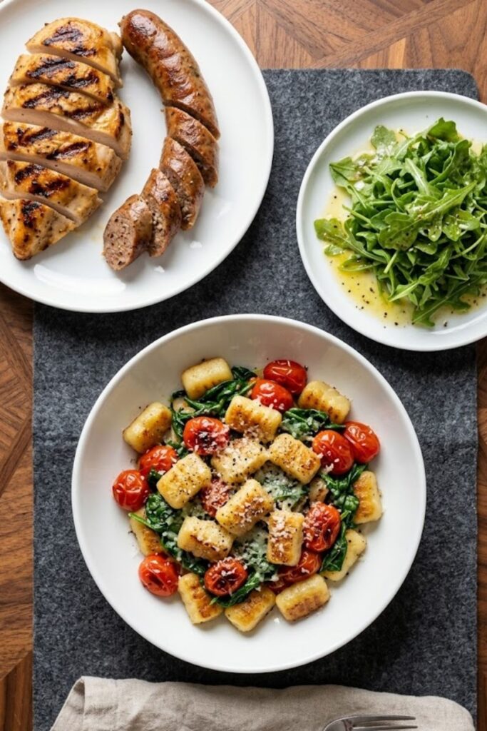 Trader Joe's Cauliflower Gnocchi with Spinach