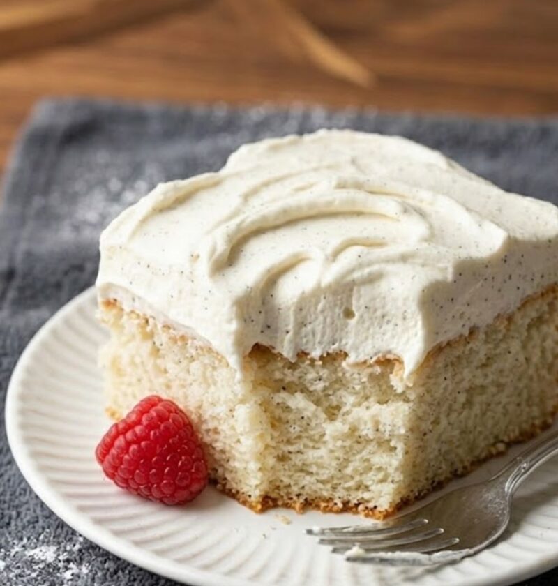 Trader Joe's Chantilly Cream Vanilla Bean Sheet Cake Recipe
