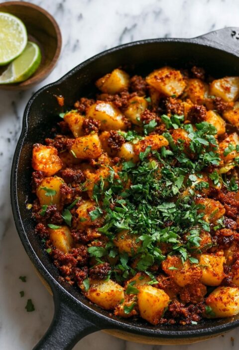 Trader Joe's Soy Chorizo and Potato Skillet