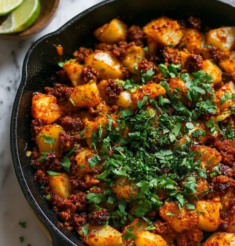 Trader Joe's Soy Chorizo and Potato Skillet